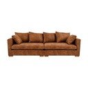 Divano in similpelle marrone cognac 266 cm Hamburg - Scandic