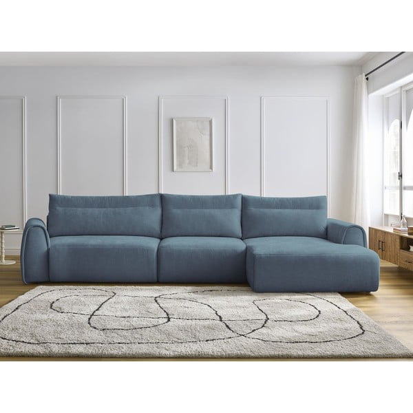 Divano angolare blu Aden – Bobochic Paris-image-1