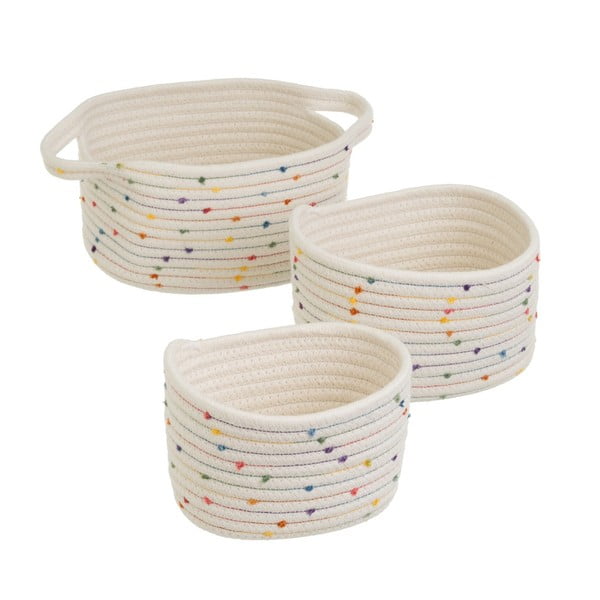 Set di cesti in tessuto 3 pz 30x18x14 cm – Casa Selección