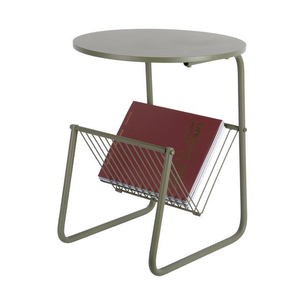 Tavolino rotondo in metallo ø 40 cm Riqueza Revista – Leitmotiv-image-2