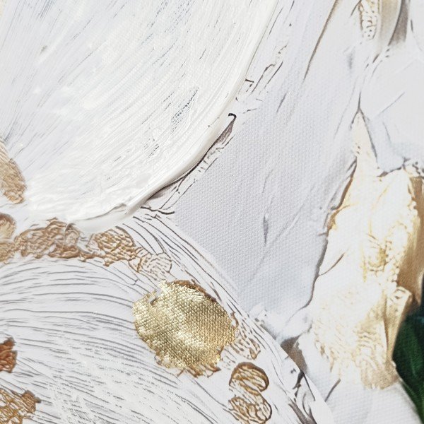 Quadro con elementi dipinti a mano 70x100 cm Petal Glow – Styler-image-4