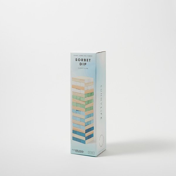 Gioco da tavolo in legno massiccio di paulownia Torre Giga Jenga - Sunnylife-image-1