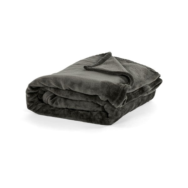 Coperta in micropile grigia, 130 x 160 cm - Tiseco Home Studio