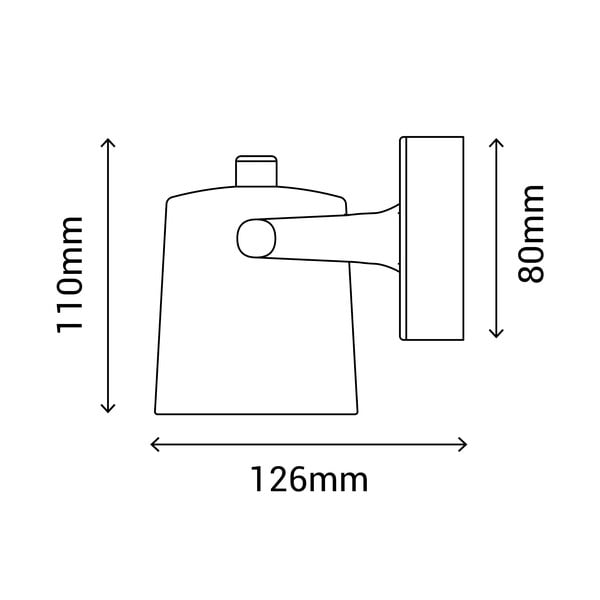 Lampada da parete nera, altezza 11 cm Ibai - SULION-image-3
