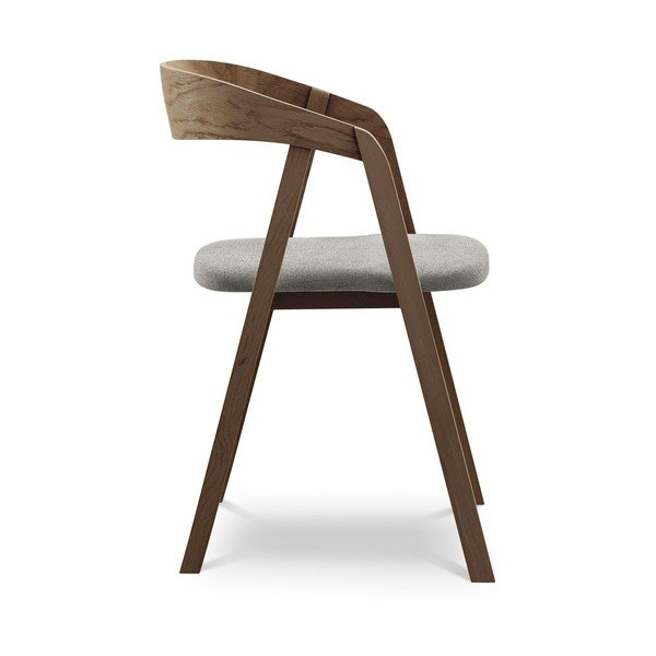 Sedia da pranzo grigio chiaro in legno massiccio Erika – Makamii-image-2