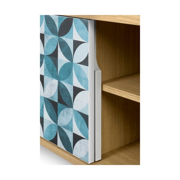 Tavolino TV in rovere con gambe in metallo Dann Morocco - TemaHome-image-4