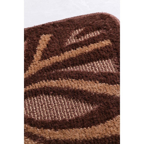 Tappetino da bagno marrone 60x100 cm Lotus - Foutastic-image-1