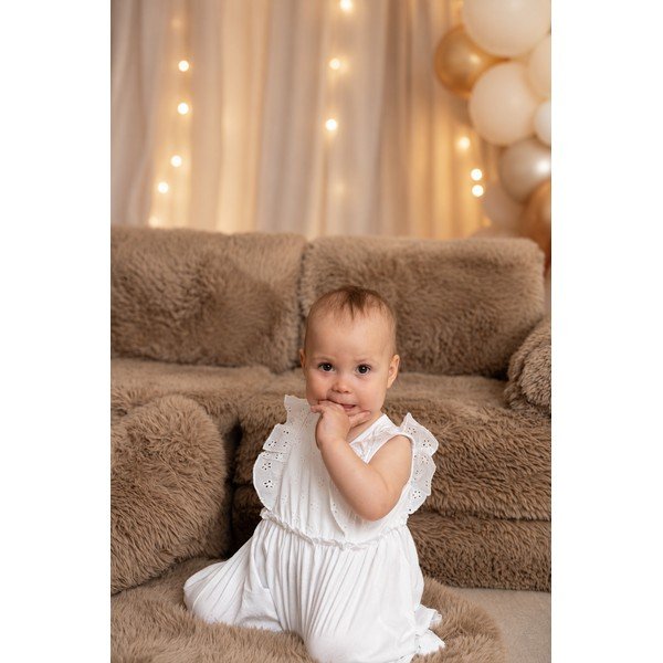 Poltrona per bambini beige Mammoth – Meowbaby-image-1
