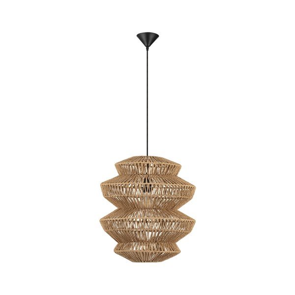 Lampadario di colore naturale con rivestimento in corda ø 40 cm Nua – Nova Luce