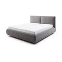 Letto matrimoniale imbottito grigio scuro con contenitore con rete inclusa 180x200 cm Atesio – Meise Möbel