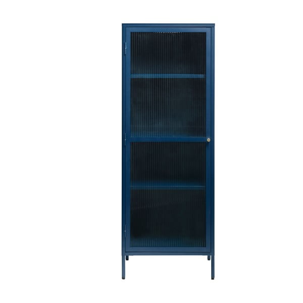 Vetrina in metallo blu Bronco, altezza 160 cm - Unique Furniture