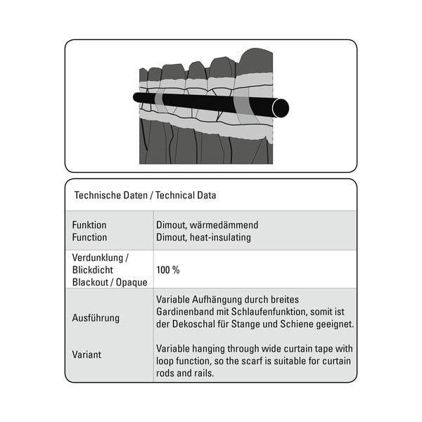 Tenda oscurante/termoisolante beige in jacquard 140x245 cm Ornament – Sehlbach-image-2