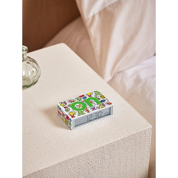 Sveglia digitale da comodino Flip+ Lexon x Keith Haring - Happy - Lexon-image-1