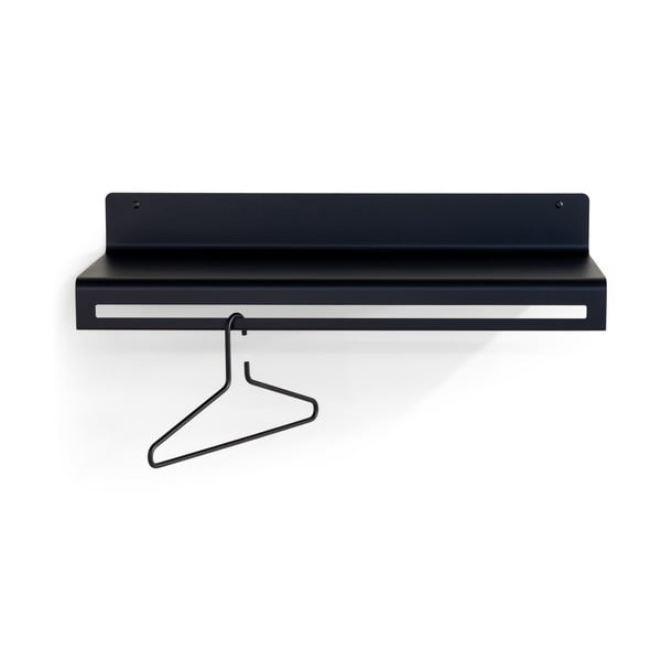 Attaccapanni da parete nero in metallo con scaffale 78 cm Sway – Spinder Design-image-4