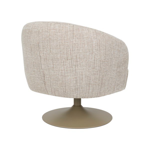 Poltrona beige girevole Renate – White Label-image-4