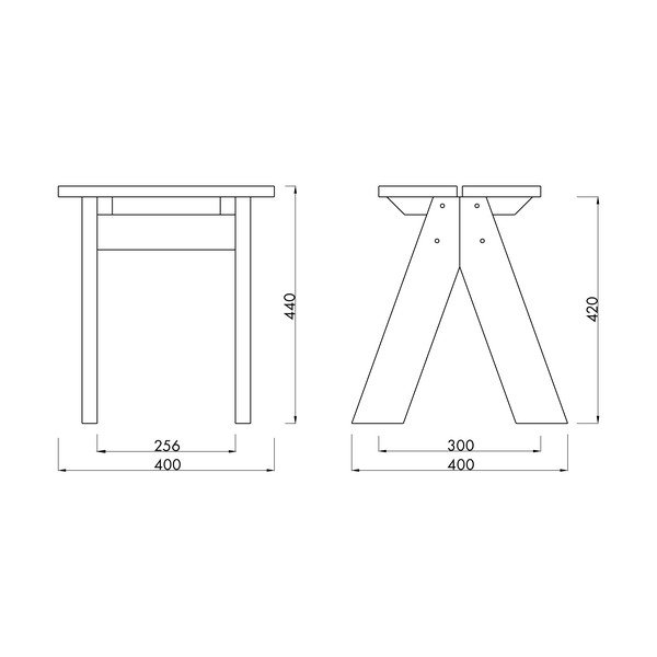 Sedia da esterno marrone scuro in legno massiccio Navo – noo.ma-image-4