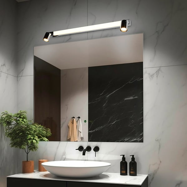 Lampada da parete LED color argento lucido Enrico – Trio-image-1