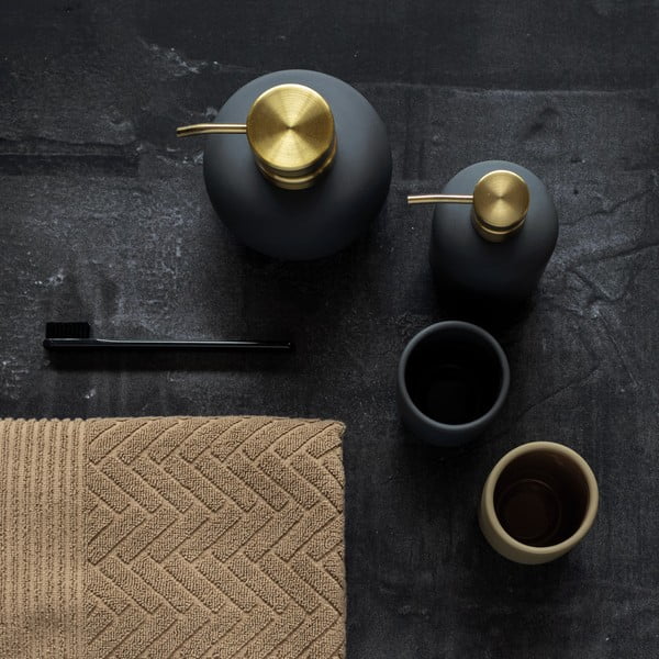 Tazza in ceramica antracite per spazzolini da denti Lotus - Mette Ditmer Denmark-image-3