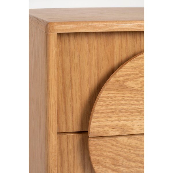 Comodino di colore naturale con effetto rovere Groove – Zuiver-image-4