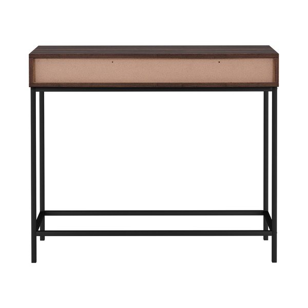 Consolle marrone scuro con piano effetto noce 35x90 cm Celine - Støraa-image-2