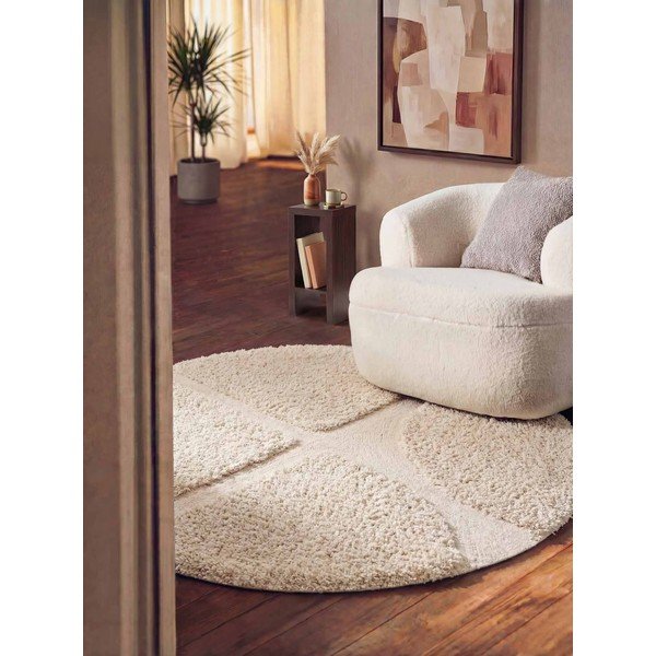 Tappeto rotondo color crema tessuto a mano ø 160 cm Lambeth Jasper – Ted Baker-image-1