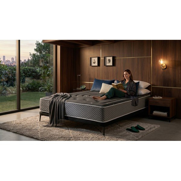 Materasso bifacciale in schiuma media/straordinaria 180x200 cm Premium Black Multizone - Moonia-image-2