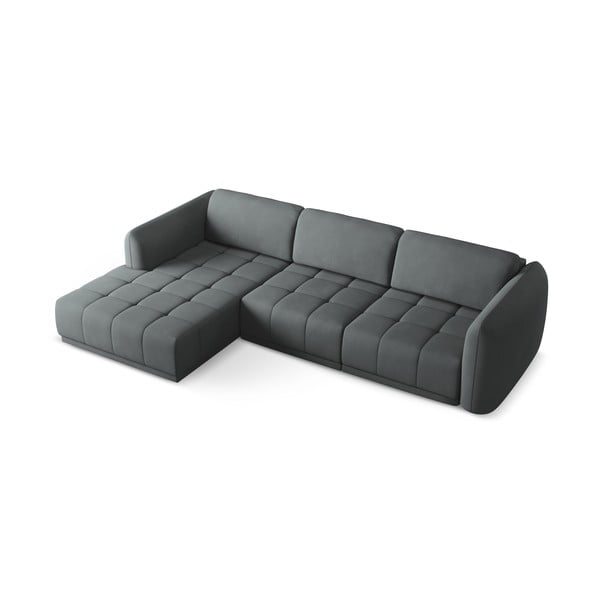 Divano angolare grigio scuro (con penisola a sinistra) Hoku – Makamii-image-3