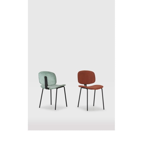 Sedie da pranzo bordeaux in un set di 2 Arus - Marckeric-image-1