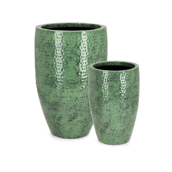 Set di vasi per fiori in metallo/in smalto 2 pz ø 45 cm Nirad – Bizzotto