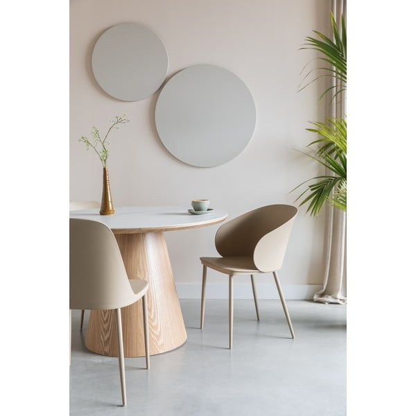 Tavolo da pranzo rotondo con piano in pietra ø 115 cm Almira – White Label-image-1