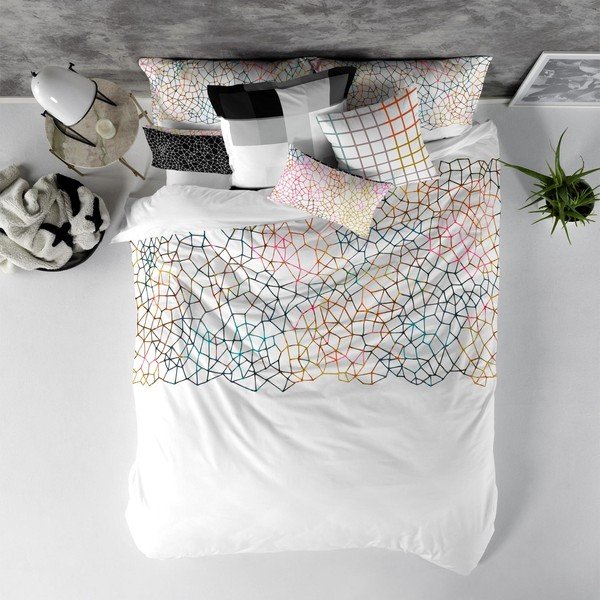 Copripiumino in cotone, 200 x 200 cm Net - Blanc-image-2