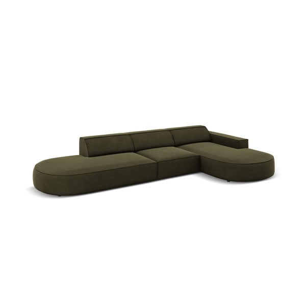 Divano angolare in velluto verde (angolo destro) Jodie - Micadoni Home-image-4