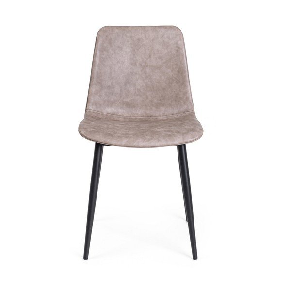 Sedia da pranzo beige in imbottito Kyra – Bizzotto-image-2