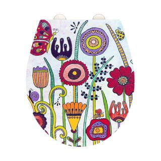 Sedile per wc con chiusura automatica 37 x 44,5 cm Rollin'Art Full Bloom - Wenko