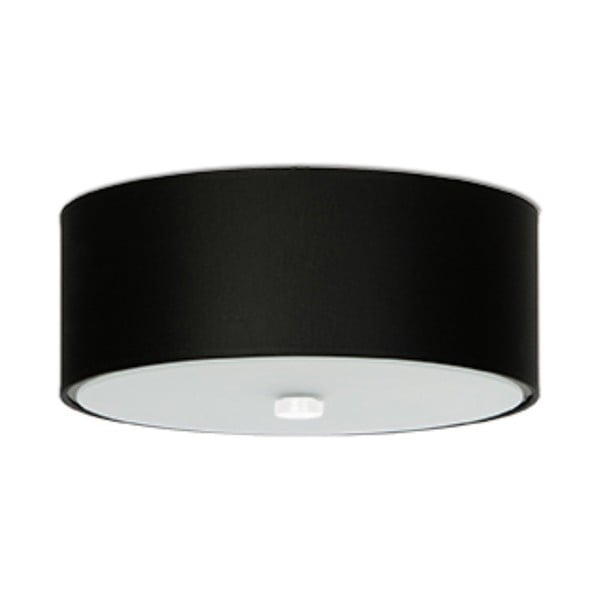 Lampada da soffitto nera con paralume in tessuto ø 30 cm Herra - Nice Lamps