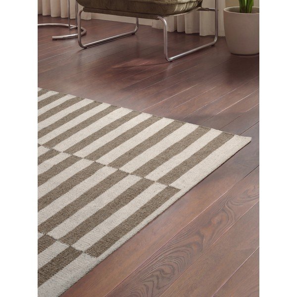 Tappeto bianco/grigio in lana reversibile/tessuto a mano 160x230 cm Vika – Hanse Home-image-2