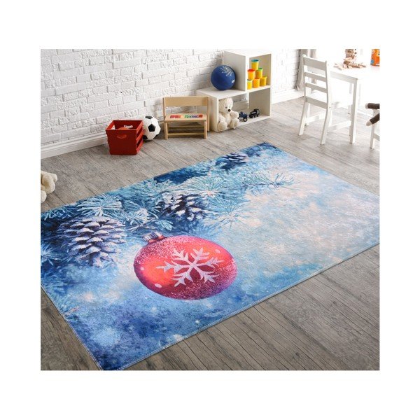Modrý koberec Vitaus Decorations, 80 x 150 cm