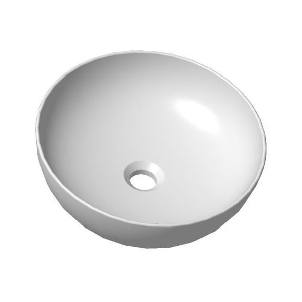 Lavabo rotondo in ceramica bianca ø 40 cm Kleo - STOLKAR