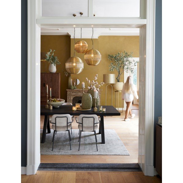 Lampadario color oro con paralume in metallo ø 45 cm Pilka - Light & Living-image-2