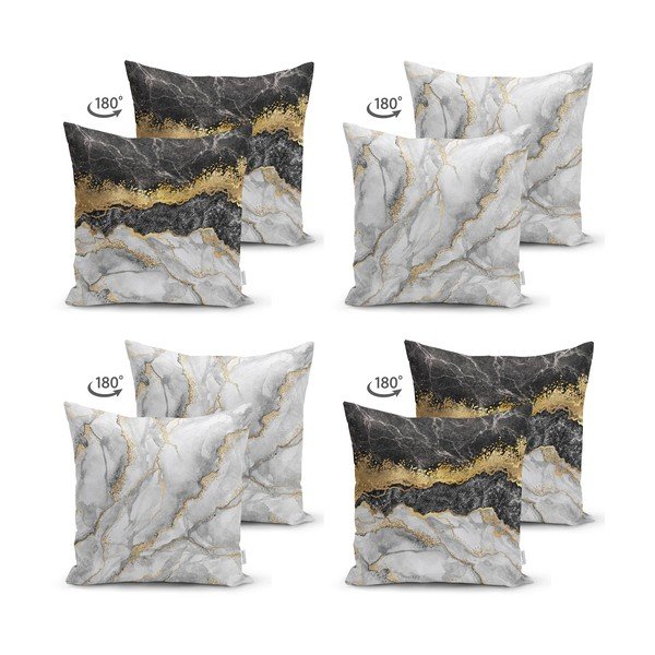Set di 4 federe Marmo, 45 x 45 cm - Minimalist Cushion Covers