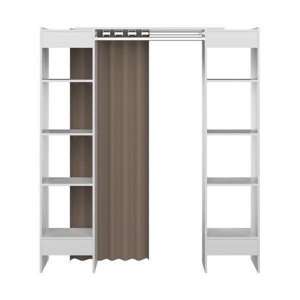 Armadio a giorno in marrone chiaro-bianco 185x182 cm Tom - TemaHome-image-3