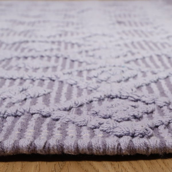 Tappeto artigianale in cotone grigio, 110 x 170 cm Blonder - Nattiot-image-1