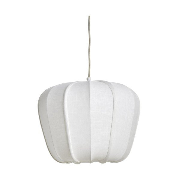 Lampadario color crema con paralume in tessuto Zubedo – Light & Living