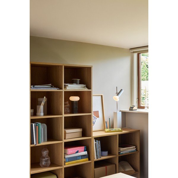 Libreria di colore naturale con effetto rovere 80x95x30 cm Disco – Hübsch-image-1