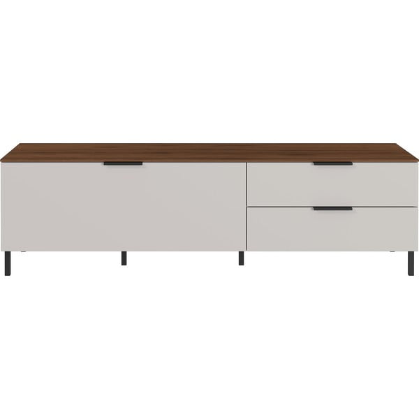 Tavolo TV grigio e beige in noce 164x47 cm California - Germania