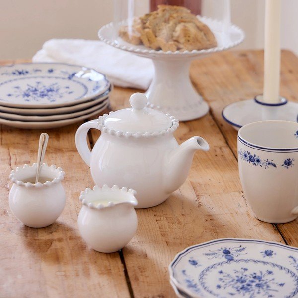 Teiera bianca in gres con filtro 500 ml Pearl – Costa Nova-image-3