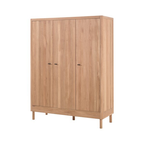 Armadio per bambini di colore naturale in rovere massiccio 146x190x55 cm Forrest – Vipack