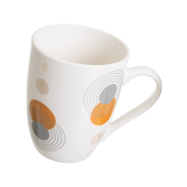 Set di 4 tazze in gres bianco da 350 ml Sunset - Casa Selección-image-1