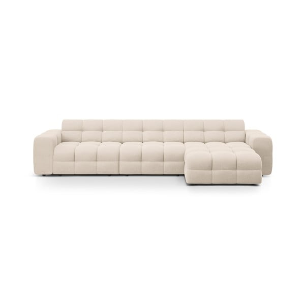 Divano angolare beige (con penisola a destra/con chaise lounge) Kendal – Micadoni 