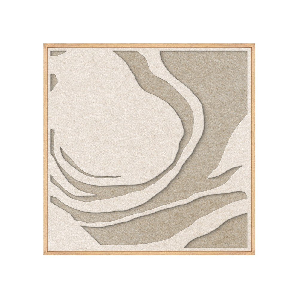 Dipinto in 3D con cornice inclusa/fonoassorbente 62x62 cm Silent Whisper 1 – Malerifabrikken | Quadri